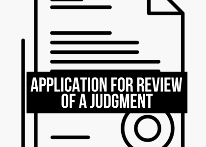 Application for Review of a Judgment