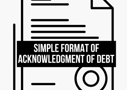 Acknowledgment Of Debt Format