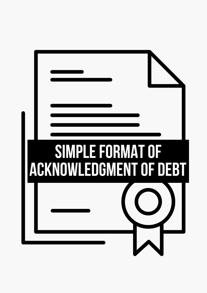 Acknowledgment Of Debt Format