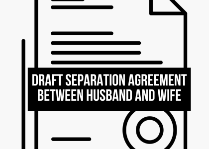 Separation agreement between husband and wife