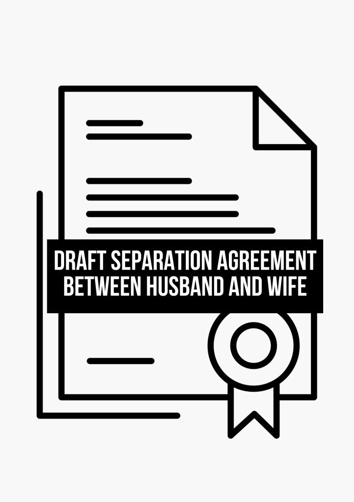 Separation agreement between husband and wife