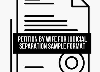 Petition by Wife for Judicial Separation