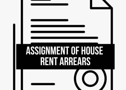 assignment of house rent arrears