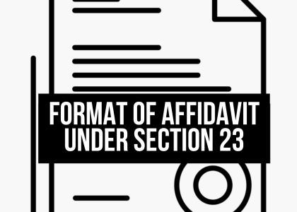 Format of Affidavit